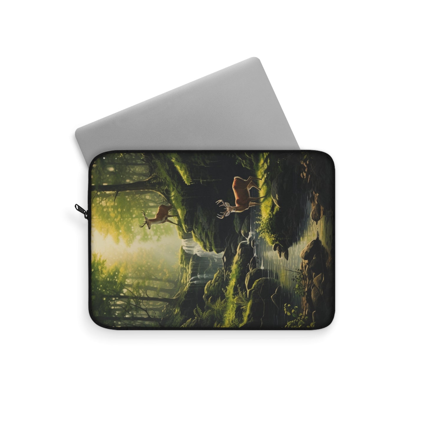Forest Two Bucks Laptop Sleeve — Woodland Deer Design