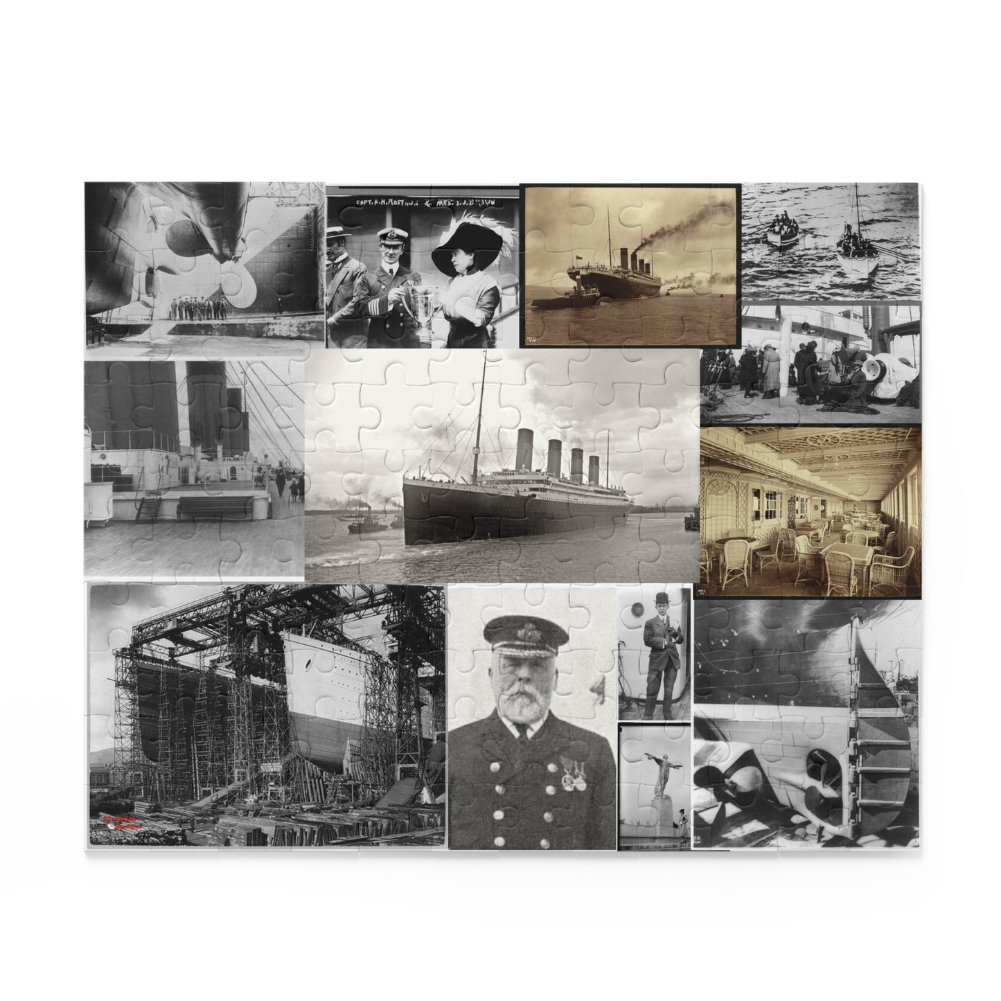 Titanic Historical Photo Puzzle, 120-500 Pieces, Gift Box, Ages 9 and Up