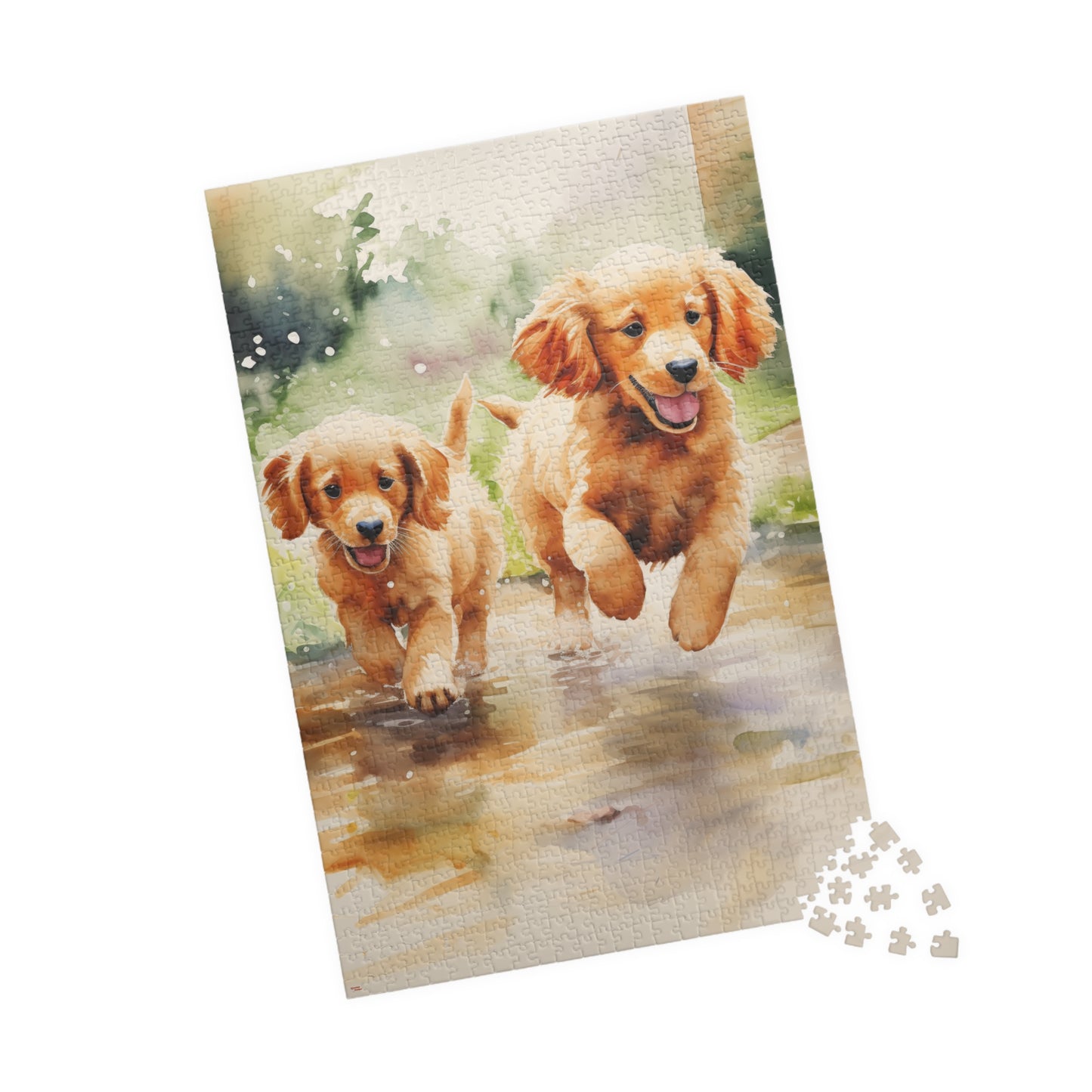 Golden Retriever Puppies Jigsaw Puzzle — (110/252/520/1014-Piece Options)
