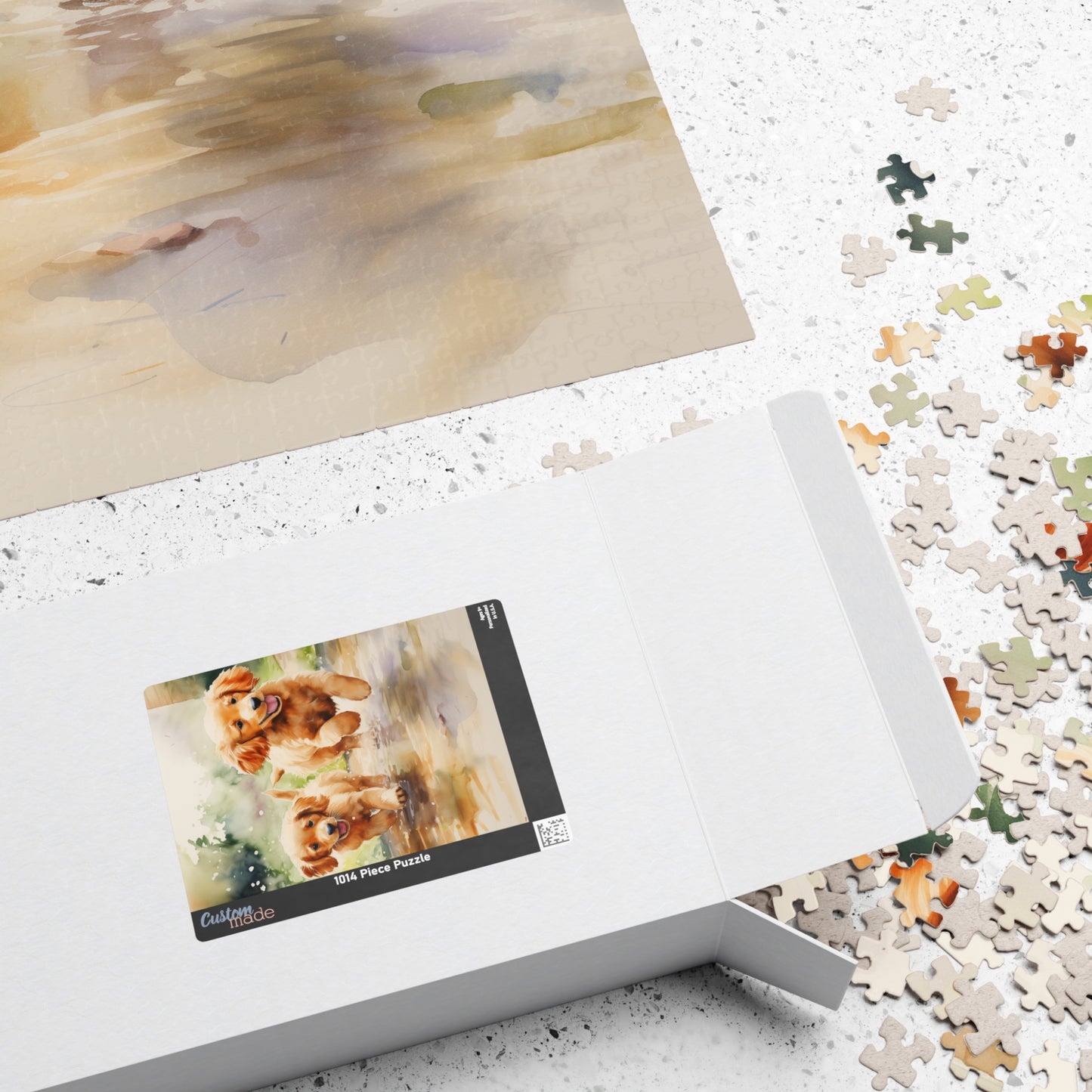 Golden Retriever Puppies Jigsaw Puzzle — (110/252/520/1014-Piece Options)