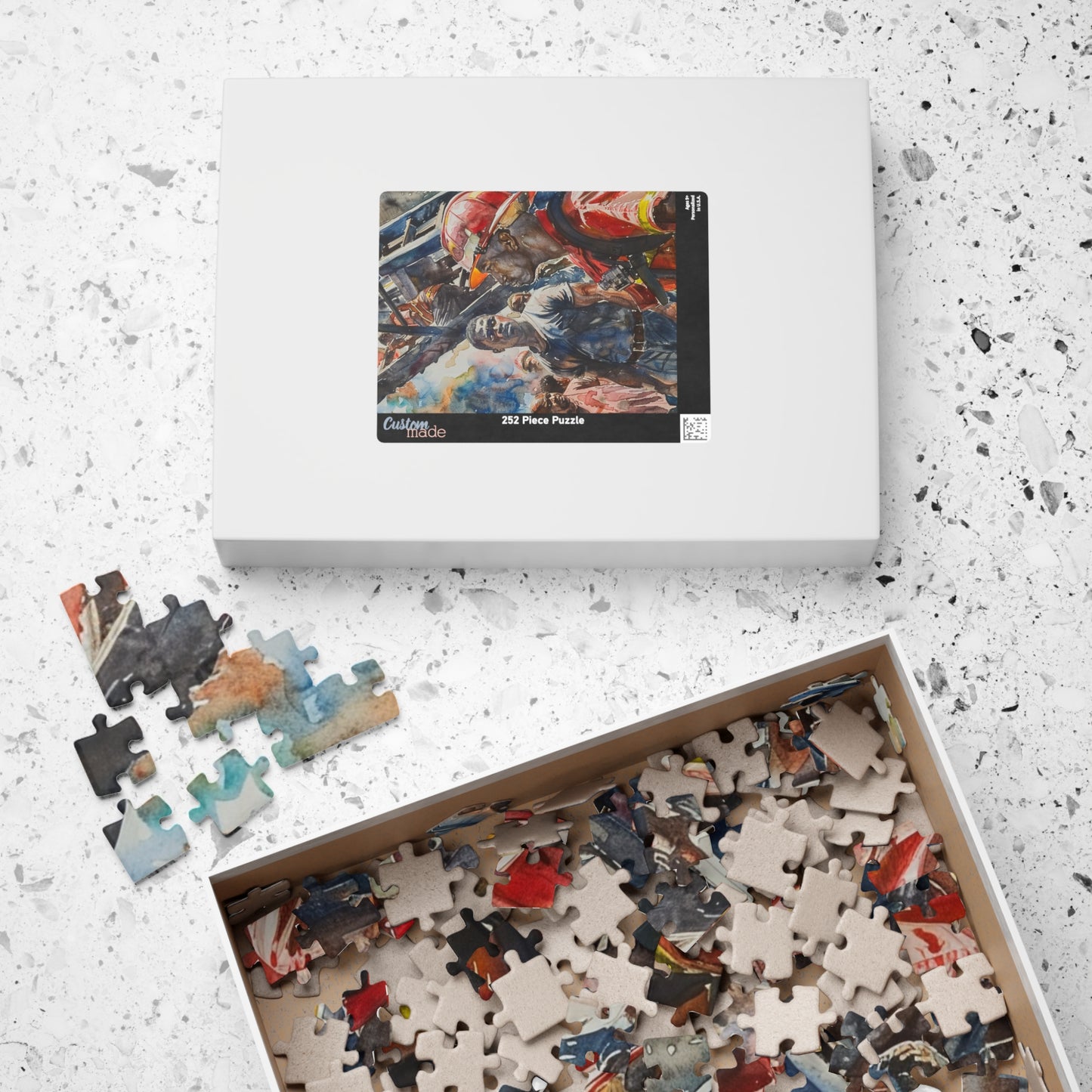 African American Firefighter Puzzle #2 (110, 252, 520, 1014-piece) America's Bravest Jig Saw 1000 500 Tabletop Games Black Firemen Fireman