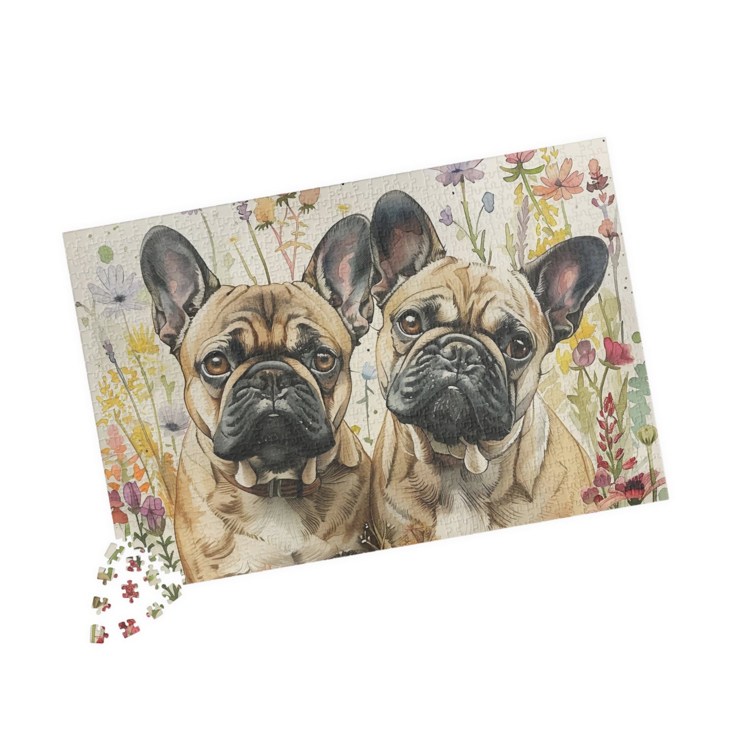 French Bulldog Wildflowers Puzzle — 110/252/520/1014-Piece Dog Jigsaw
