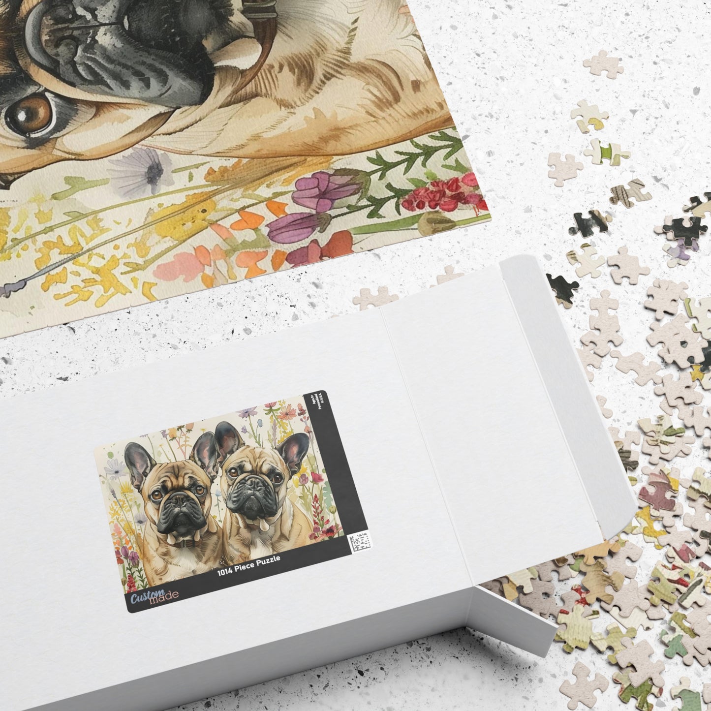 French Bulldog Wildflowers Puzzle — 110/252/520/1014-Piece Dog Jigsaw