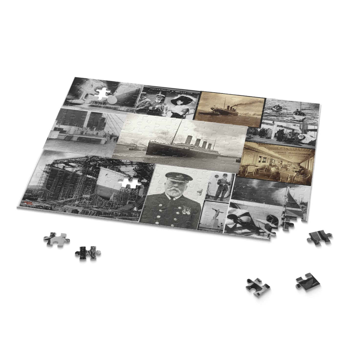 Titanic Historical Photo Puzzle, 120-500 Pieces, Gift Box, Ages 9 and Up