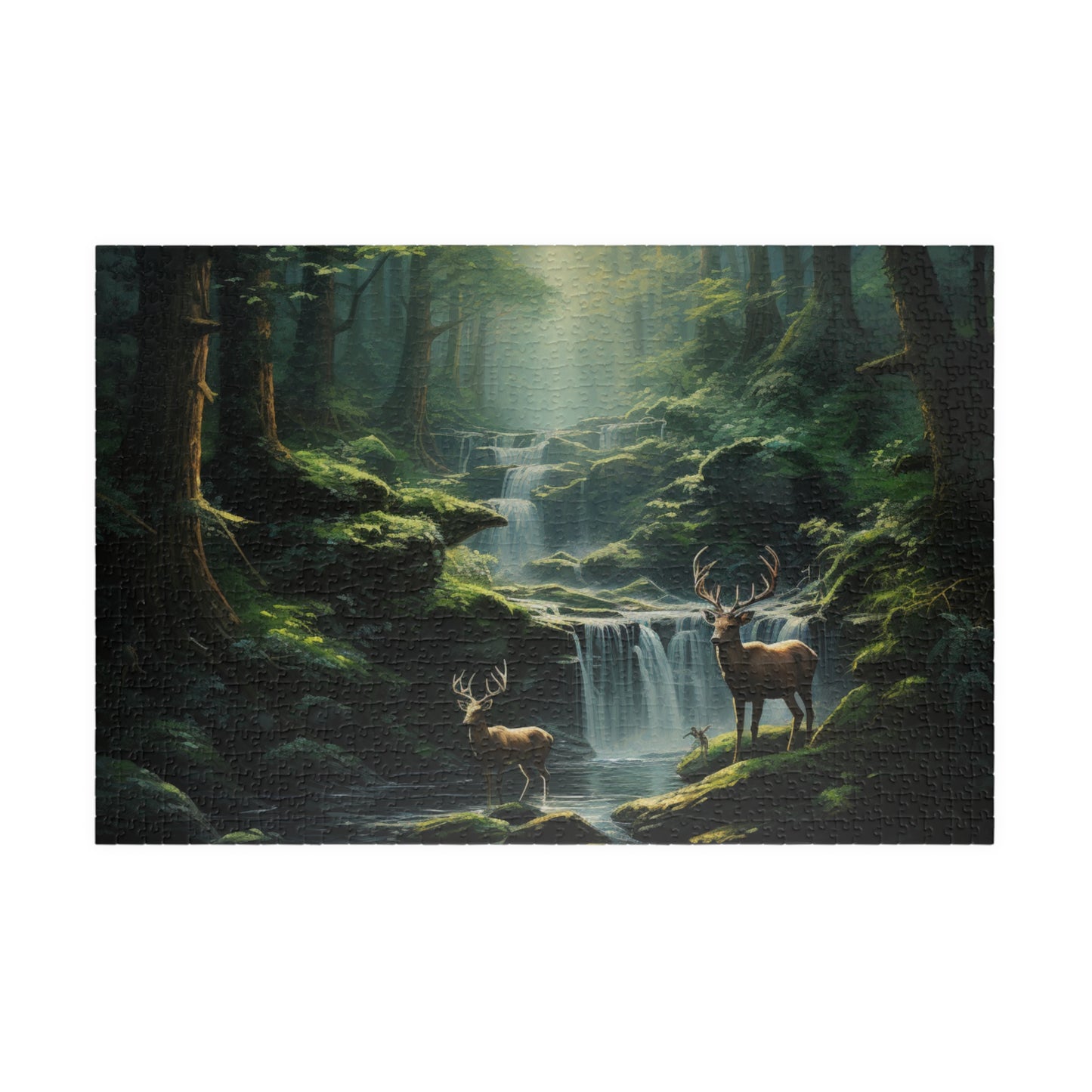 Forest Bucks Puzzle — Deer Pair Woodland Jigsaw (110–1014 Pieces)