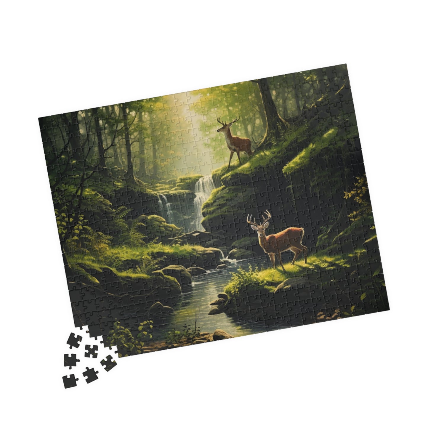 Wilderness Bucks Jigsaw Puzzle — Scenic Deer Landscape (110–1014 Pieces)