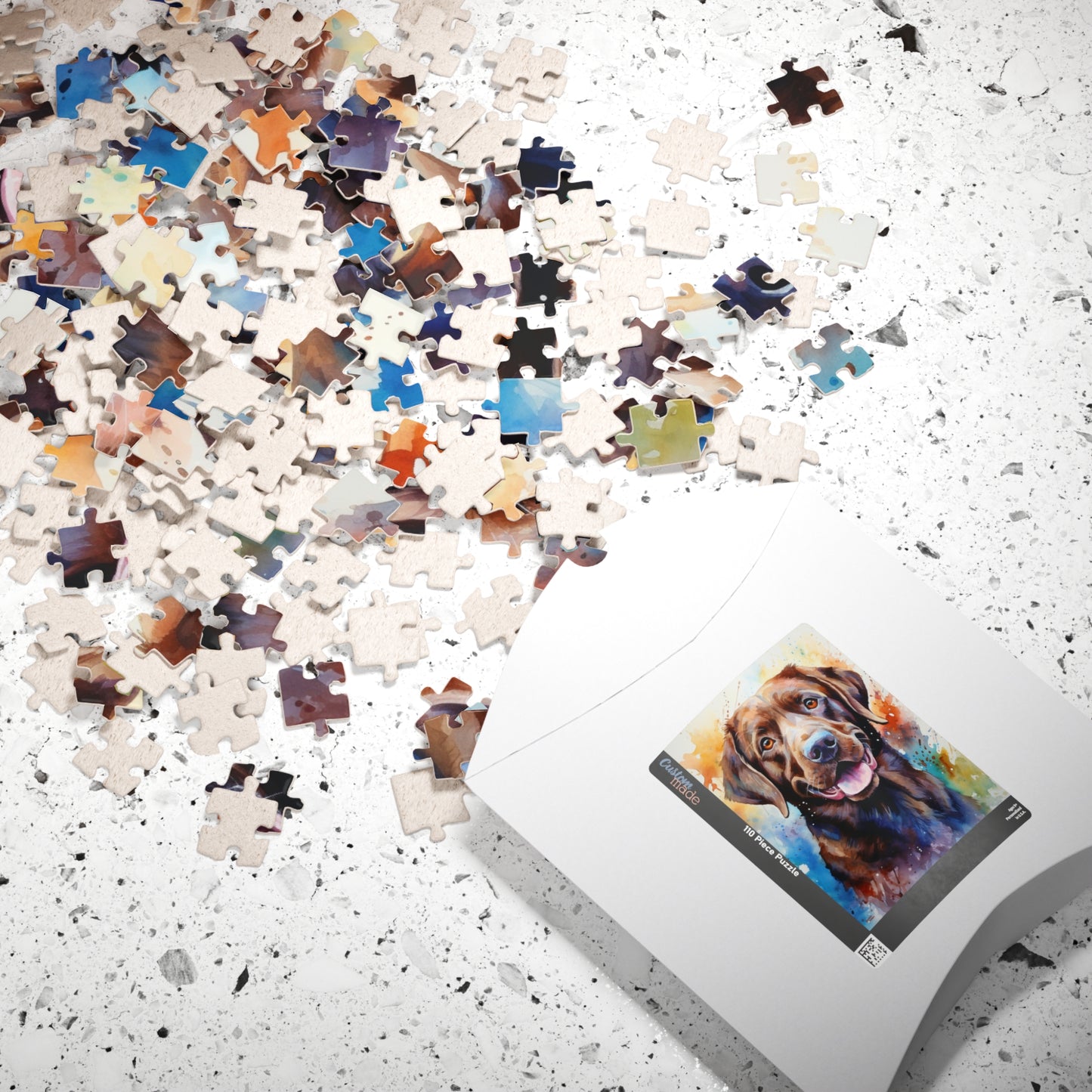Labrador Retriever Puzzle (110, 252, 520, 1014-piece) Watercolor Family Pet Canine K9 Jigsaw Jig Saw Indoor Games Kids Adults