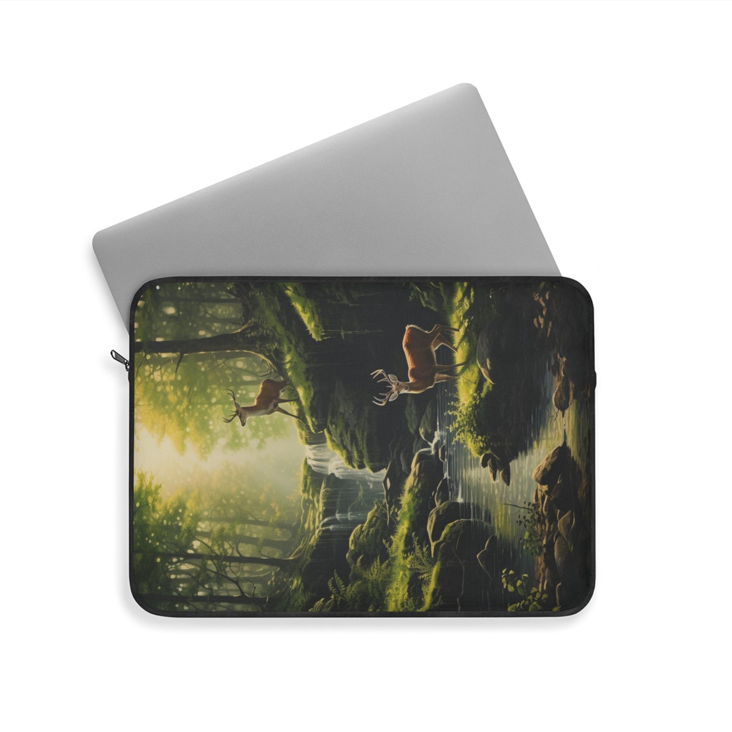 Forest Two Bucks Laptop Sleeve — Woodland Deer Design