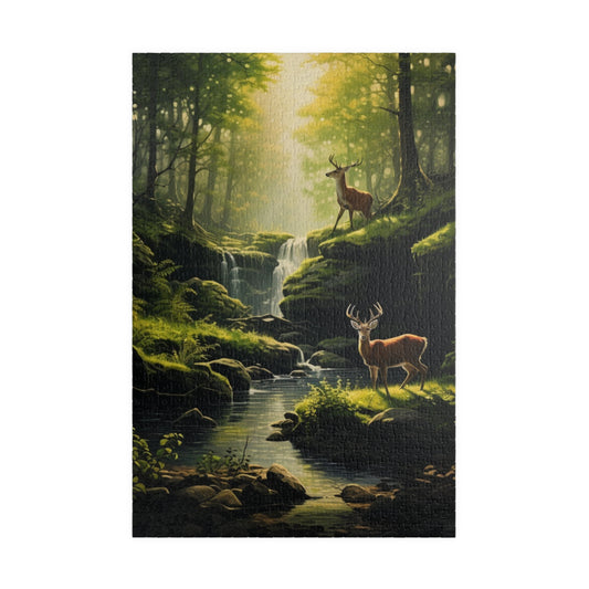 Wilderness Bucks Jigsaw Puzzle — Scenic Deer Landscape (110–1014 Pieces)