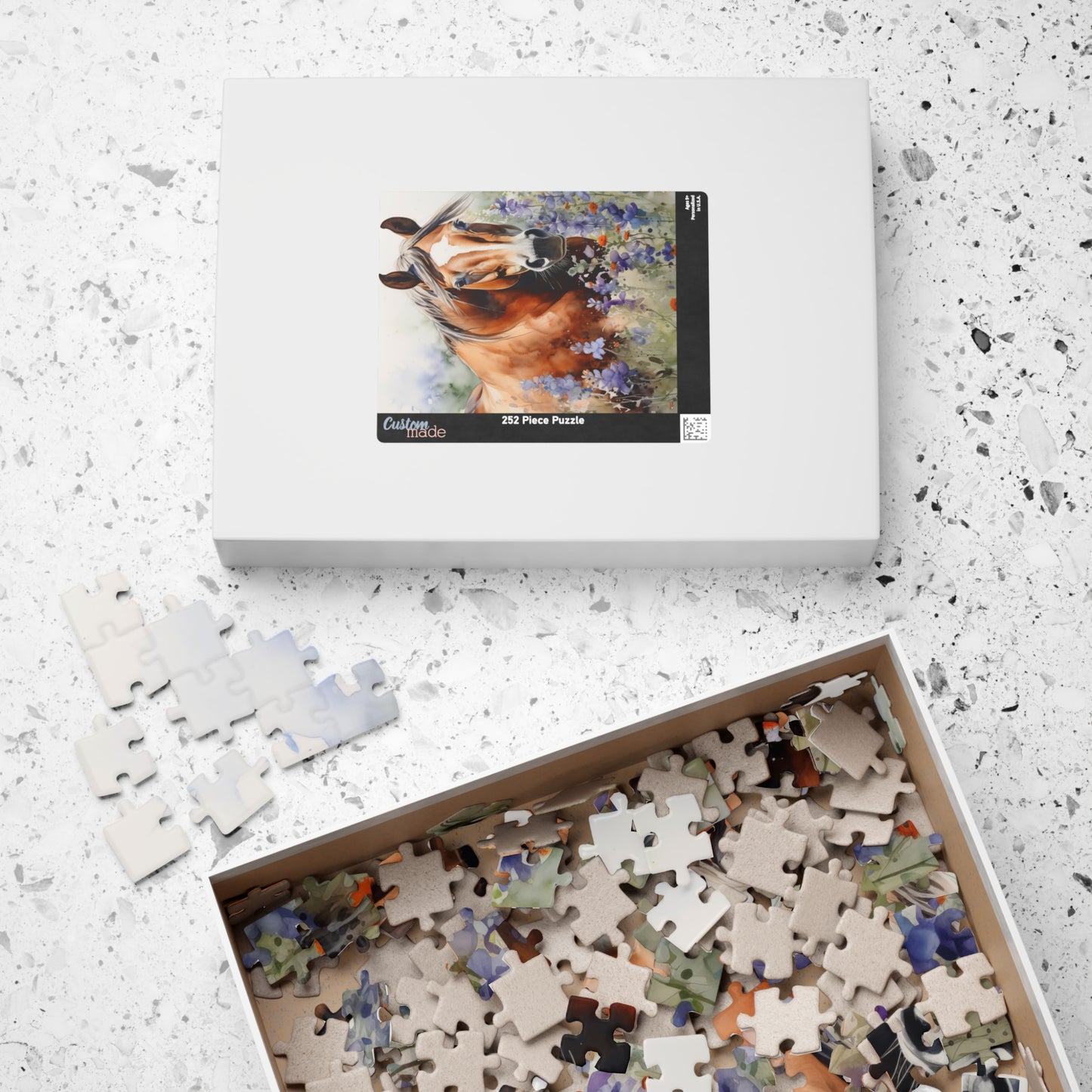 American Quarter Horse Stallion Puzzle (110, 252, 520, 1014-piece) Equestrian Animal Equine Pony Stallion Mare Racehorse Tabletop Game Jig Saw