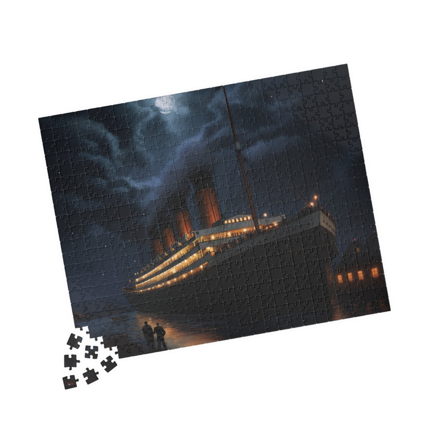 Titanic Moonlit Jigsaw Puzzle — RMS Titanic Night Scene (110–1014 pcs)