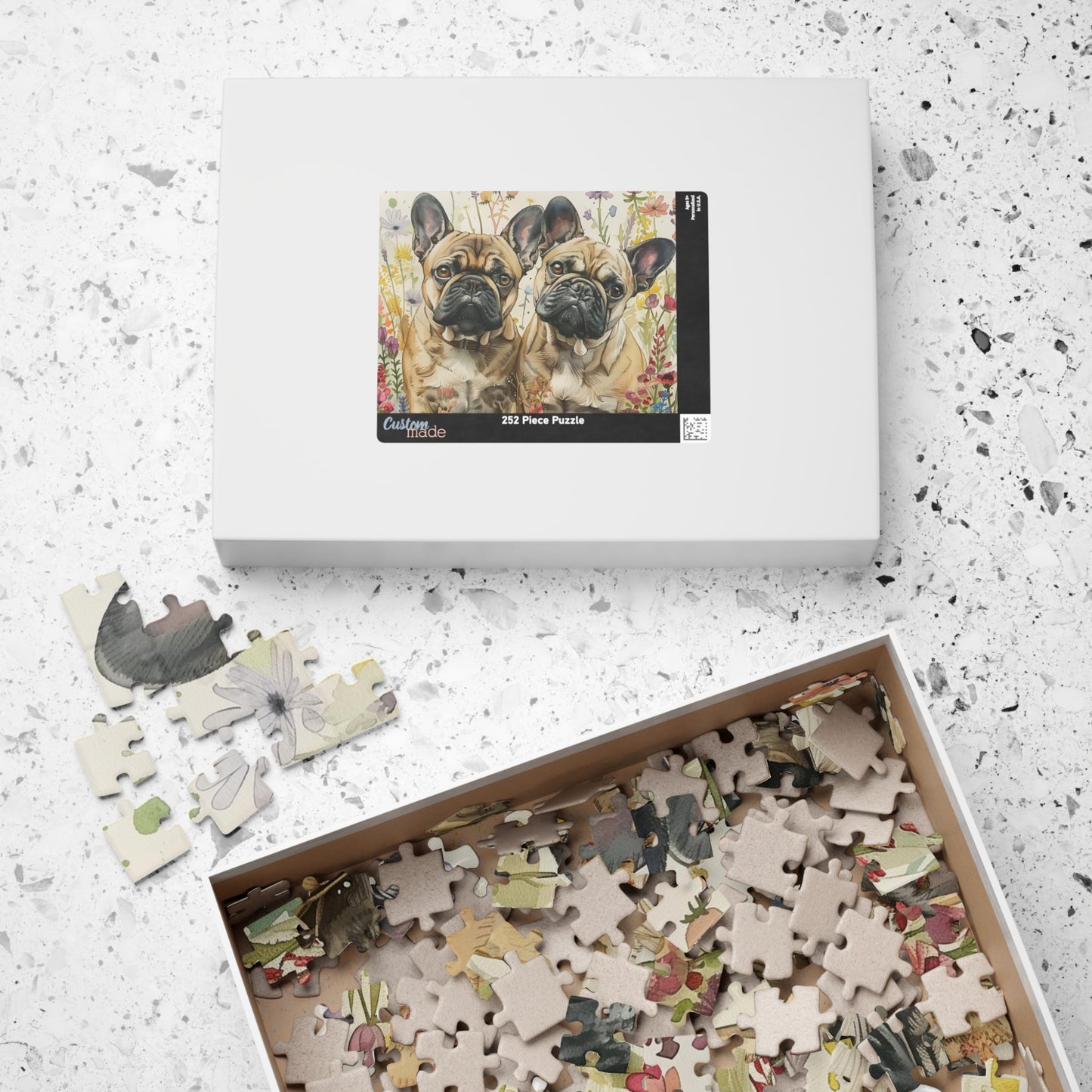 French Bulldog Wildflowers Puzzle — 110/252/520/1014-Piece Dog Jigsaw