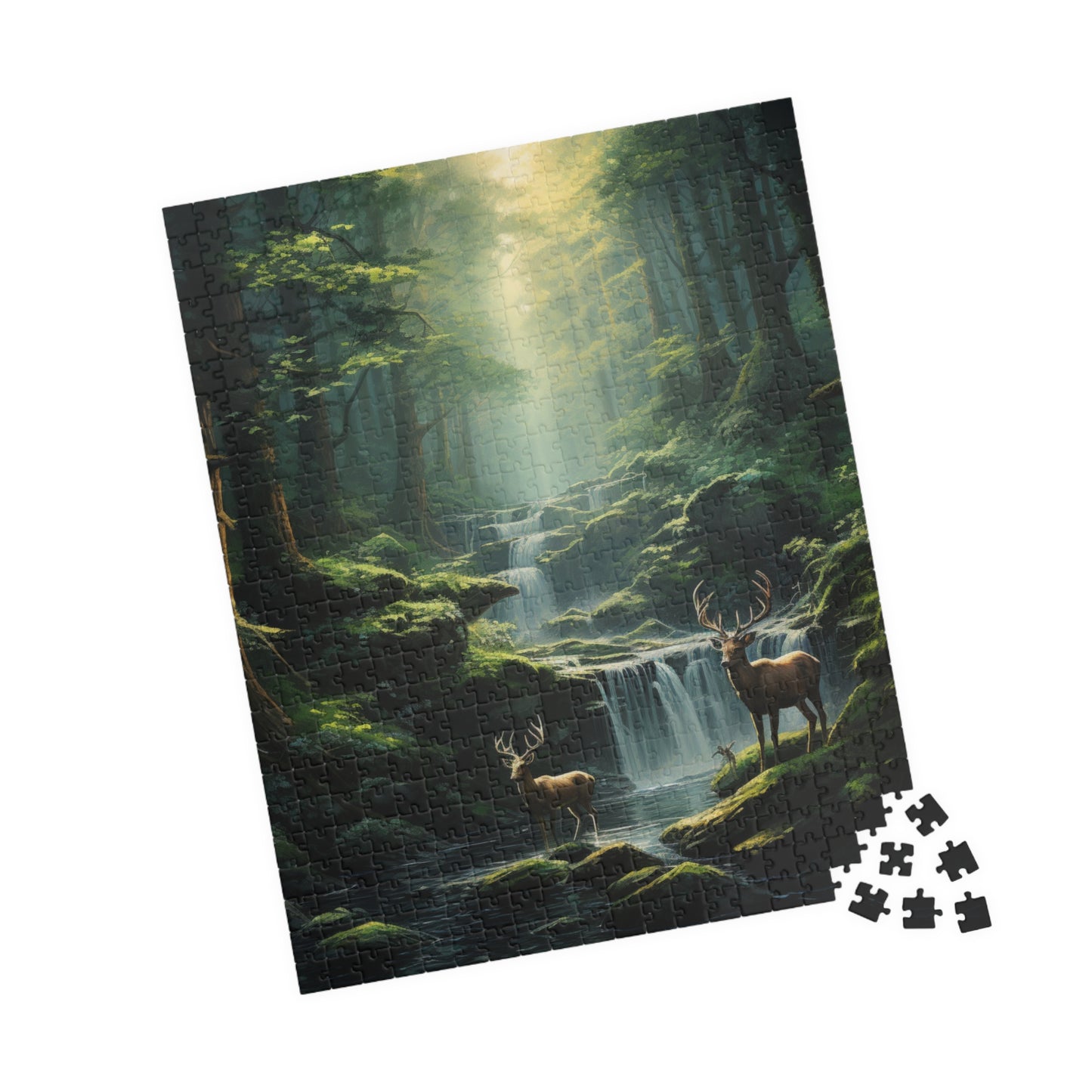 Forest Bucks Puzzle — Deer Pair Woodland Jigsaw (110–1014 Pieces)