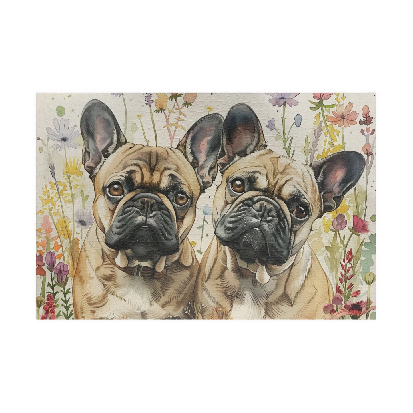 French Bulldog Wildflowers Puzzle — 110/252/520/1014-Piece Dog Jigsaw