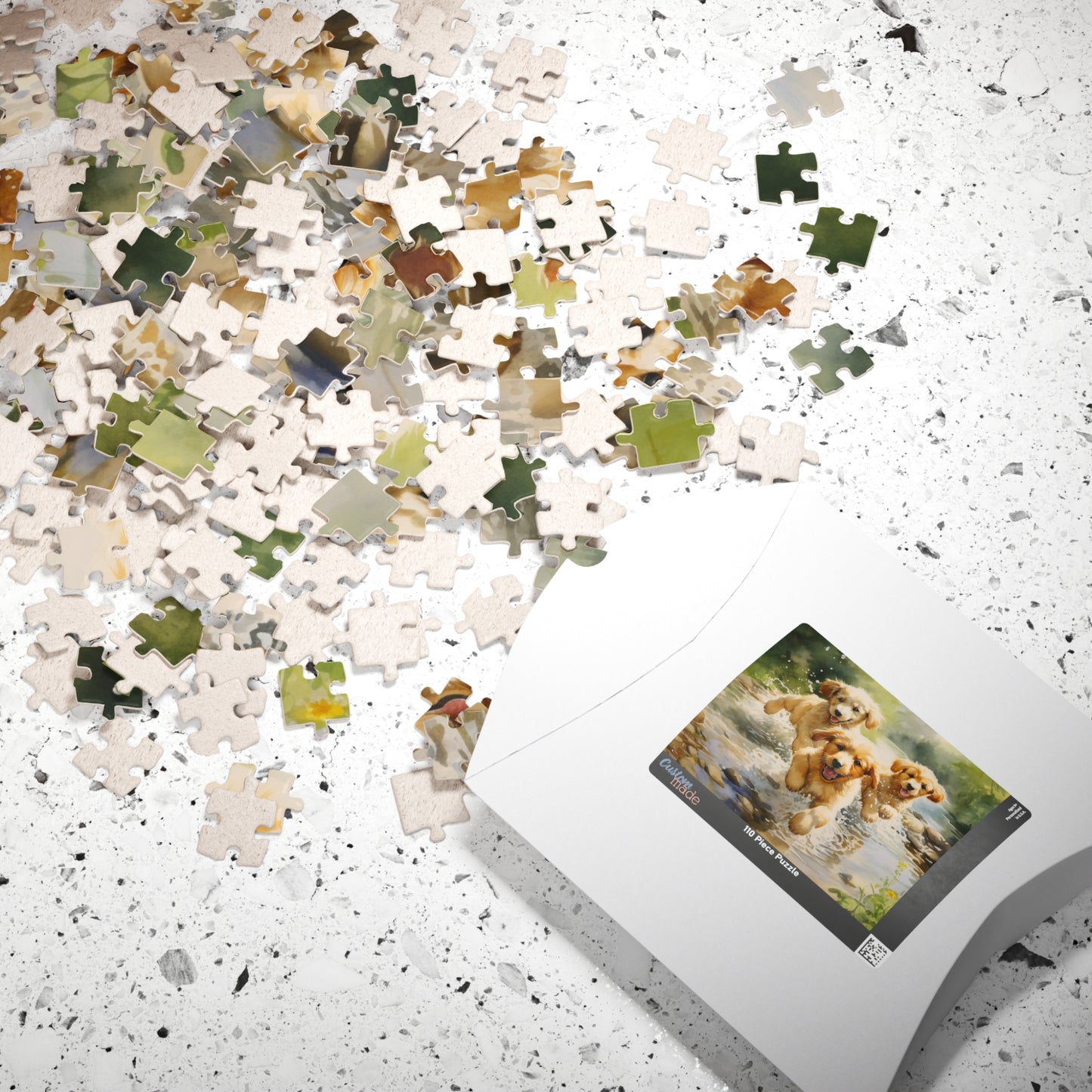 Three Golden Puppies Puzzle — 110 - 1014 -Piece Cute Puppy Jigsaw for Dog Lovers