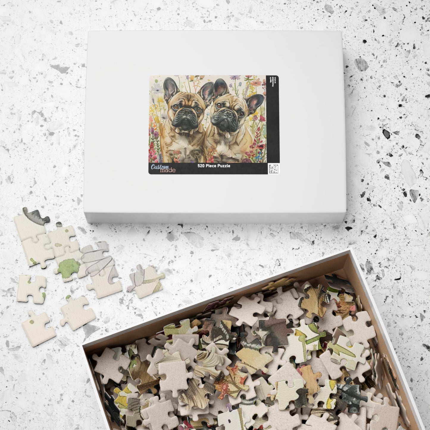 French Bulldog Wildflowers Puzzle — 110/252/520/1014-Piece Dog Jigsaw