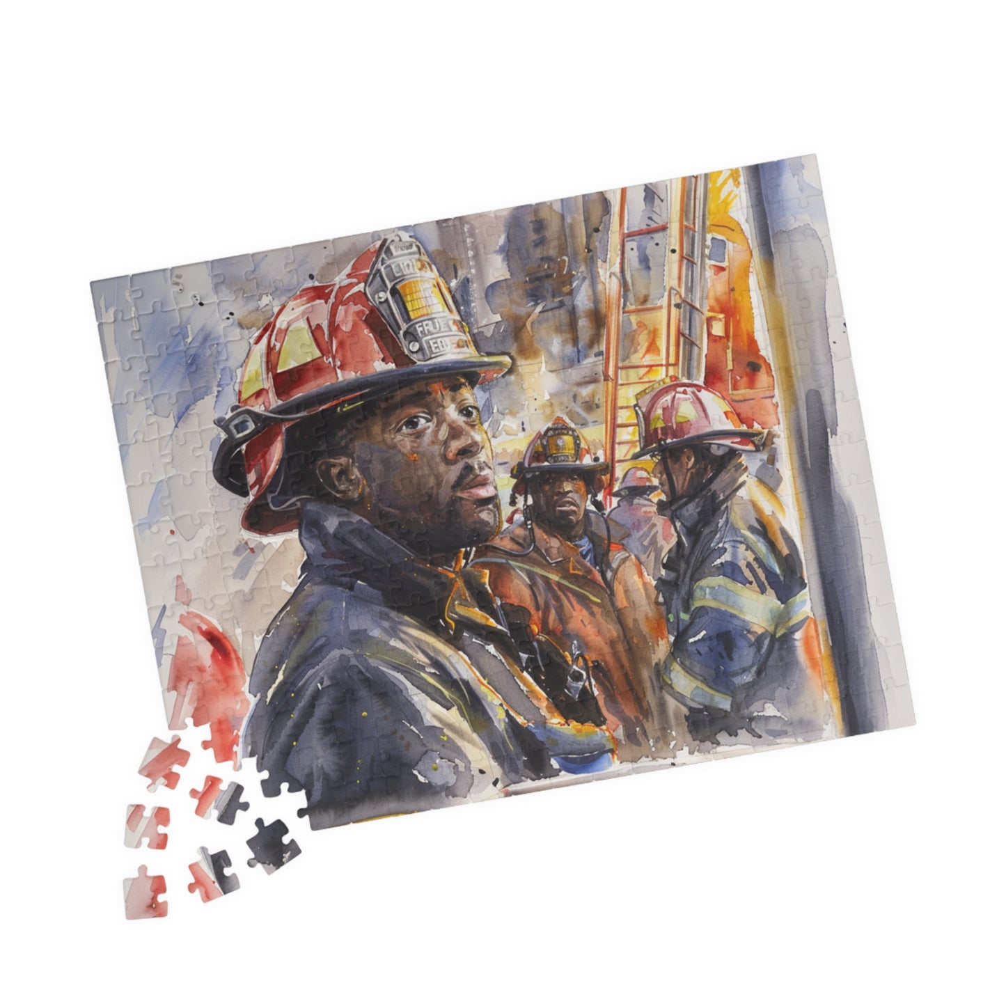 African American Firefighter Puzzle #1 (110, 252, 520, 1014-piece) America's Bravest Jig Saw 1000 500 Tabletop Games Black Firemen Fireman