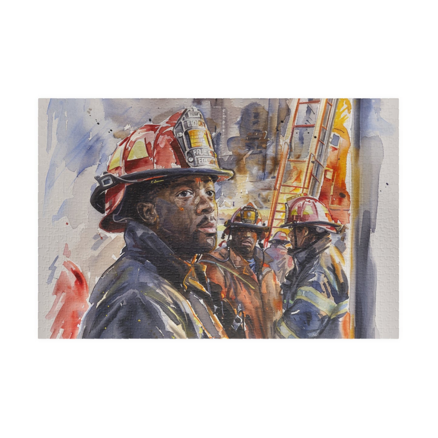 African American Firefighter Puzzle #1 (110, 252, 520, 1014-piece) America's Bravest Jig Saw 1000 500 Tabletop Games Black Firemen Fireman