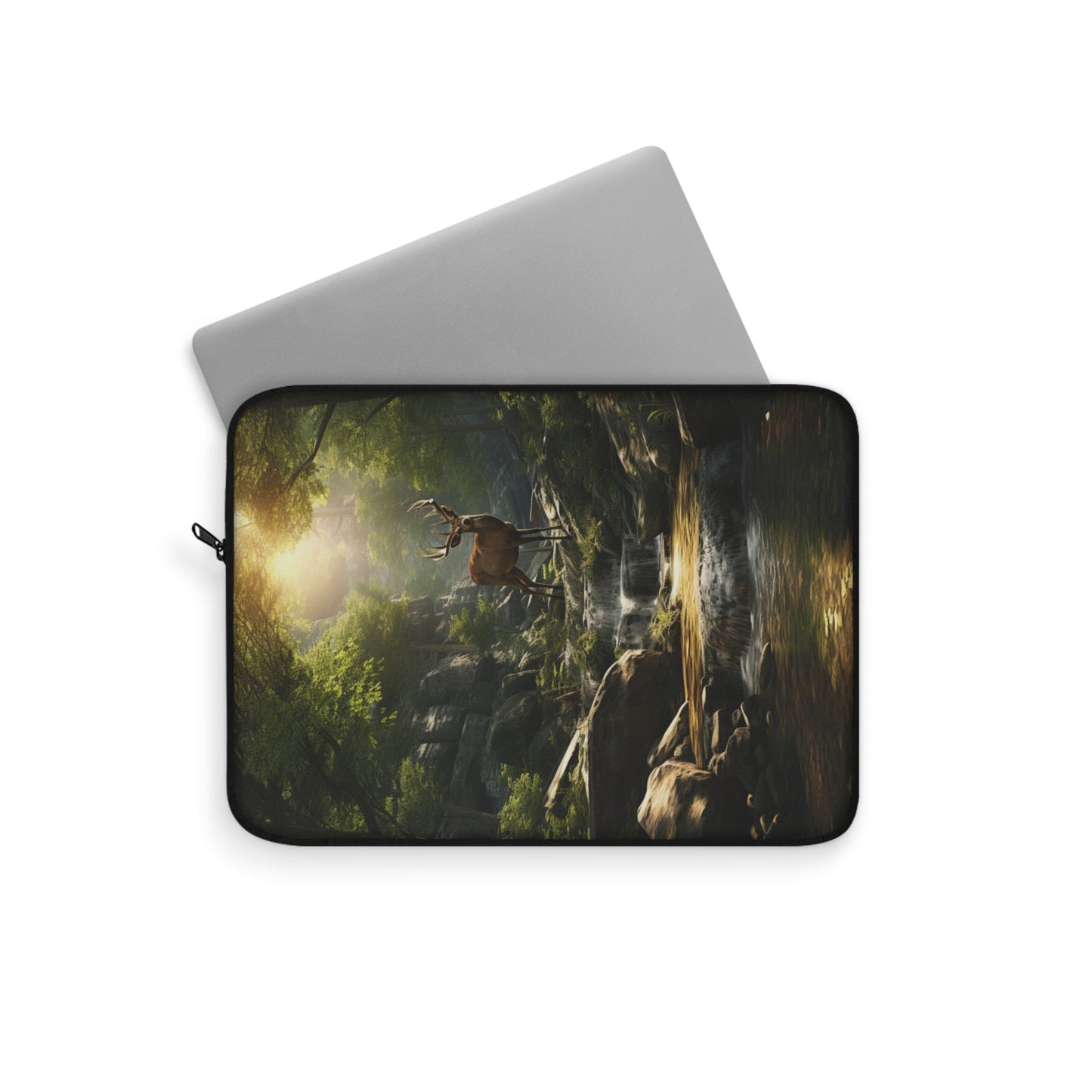 Scenic Buck Laptop Sleeve — Deer Nature Wildlife Sleeve