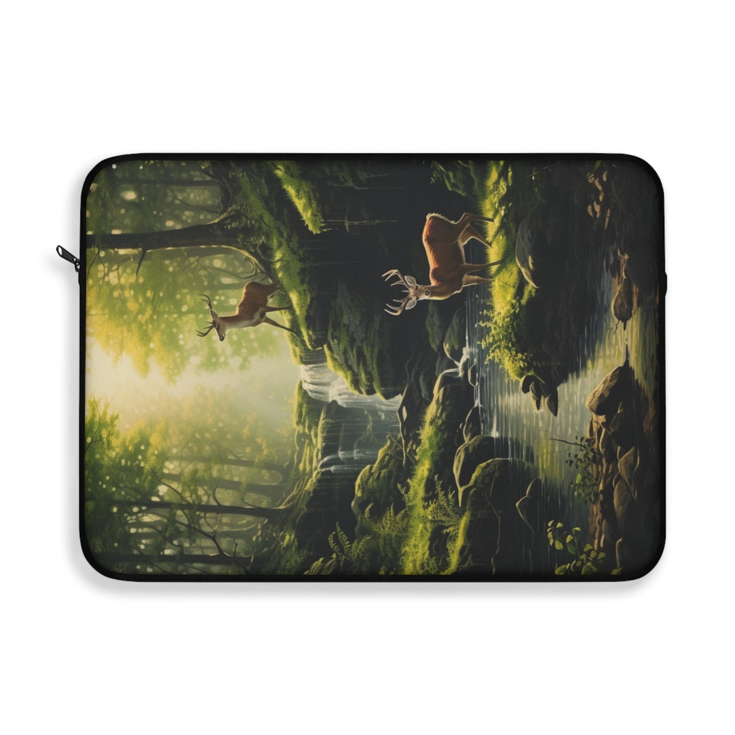 Forest Two Bucks Laptop Sleeve — Woodland Deer Design