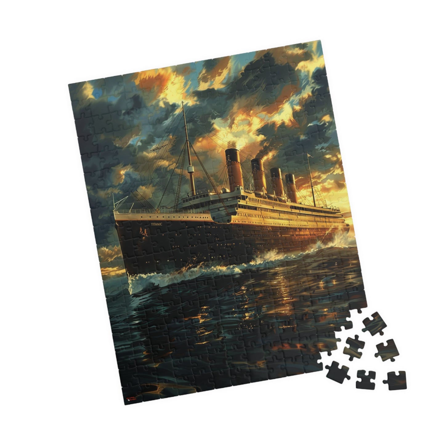 RMS Titanic at Sunset Puzzle (110, 252, 520, 1014-piece) Large Ship Beautiful Scenery Ocean Sea Cruise Maiden Voyage 1000 500 Jig Saw
