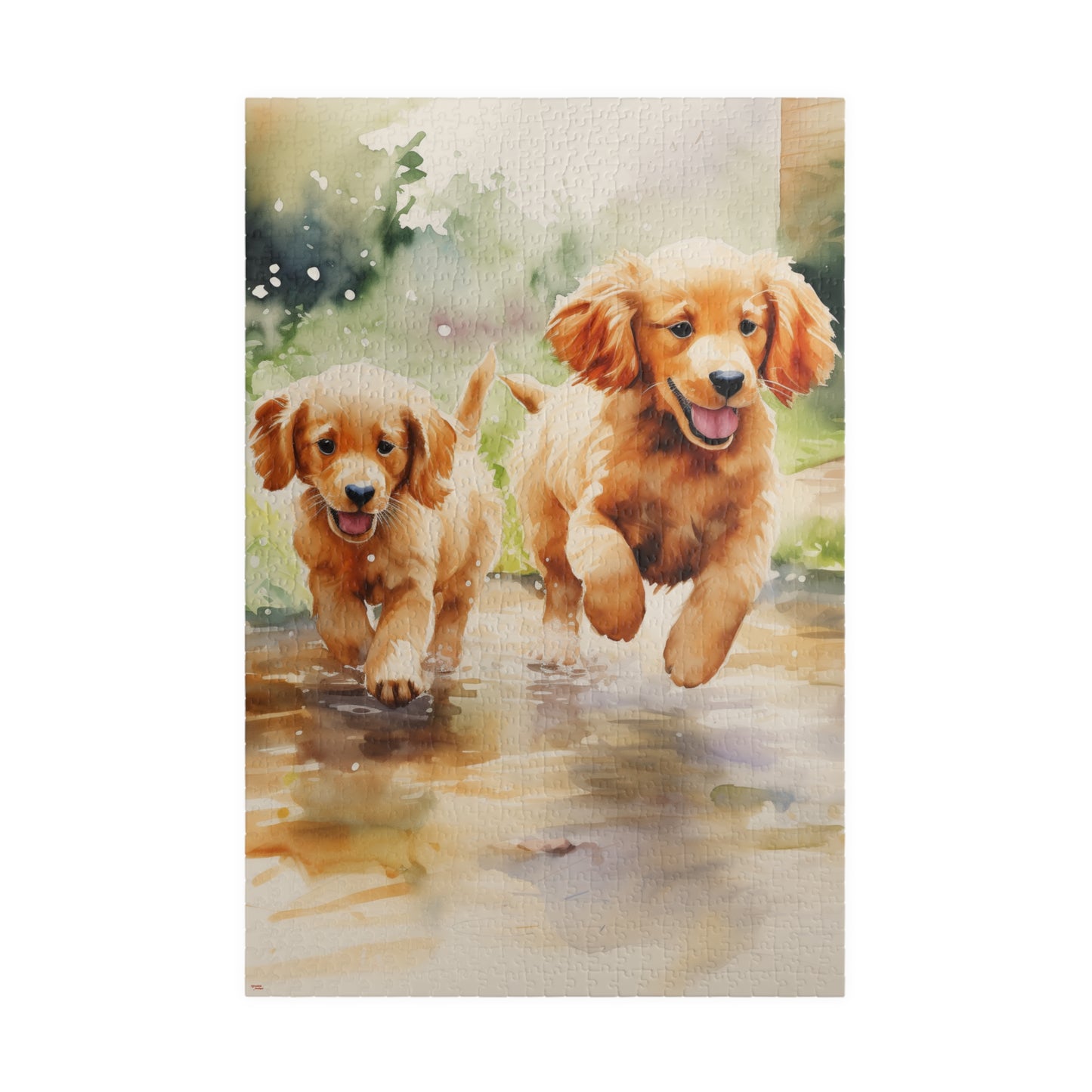 Golden Retriever Puppies Jigsaw Puzzle — (110/252/520/1014-Piece Options)
