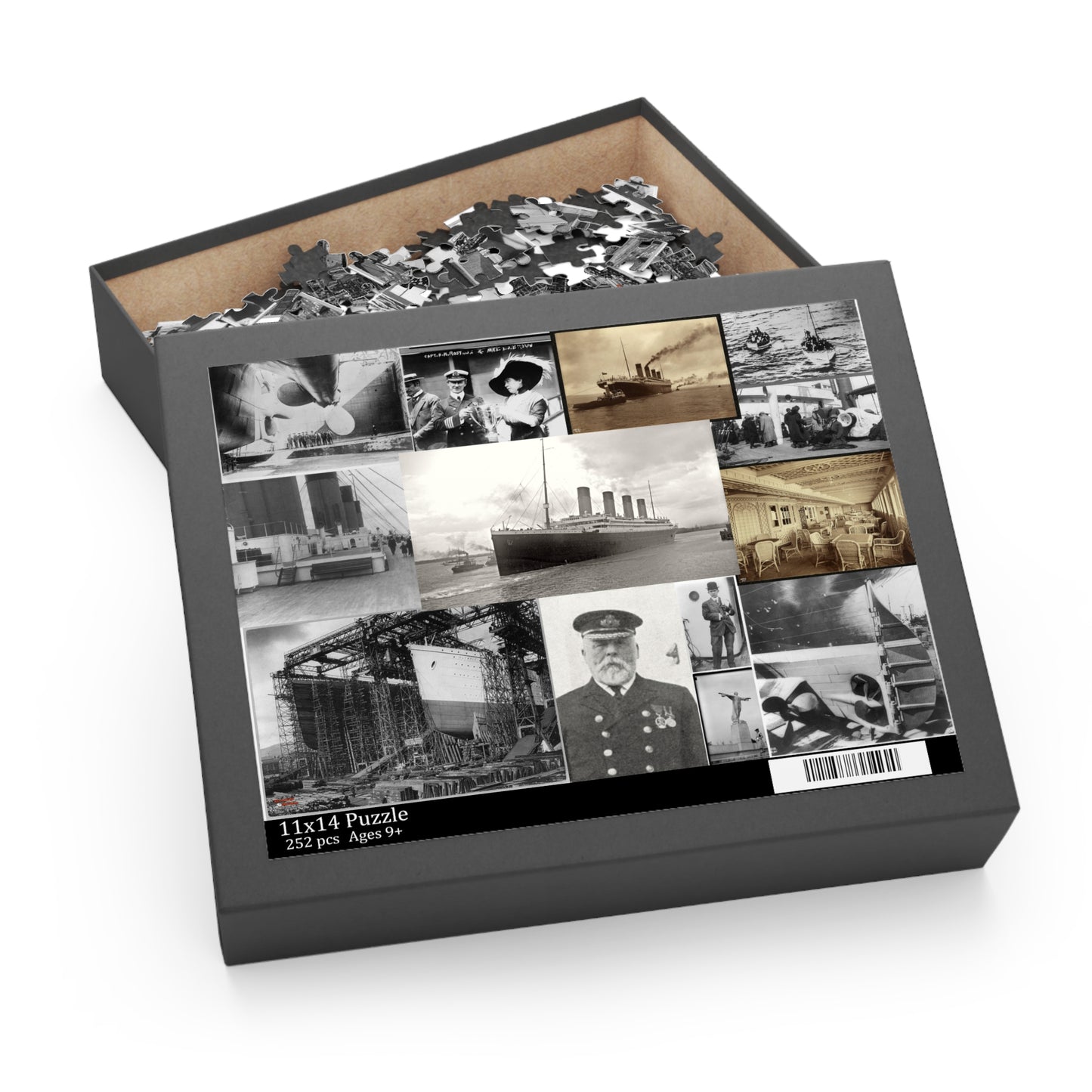 Titanic Historical Photo Puzzle, 120-500 Pieces, Gift Box, Ages 9 and Up
