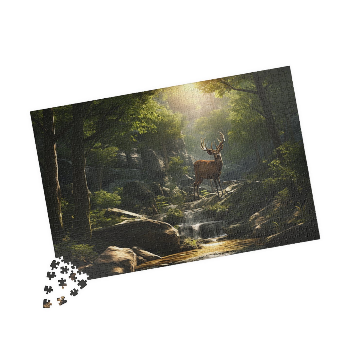 Deer Buck Puzzle — 110/252/520/1014-Piece Scenic Wildlife Jigsaw