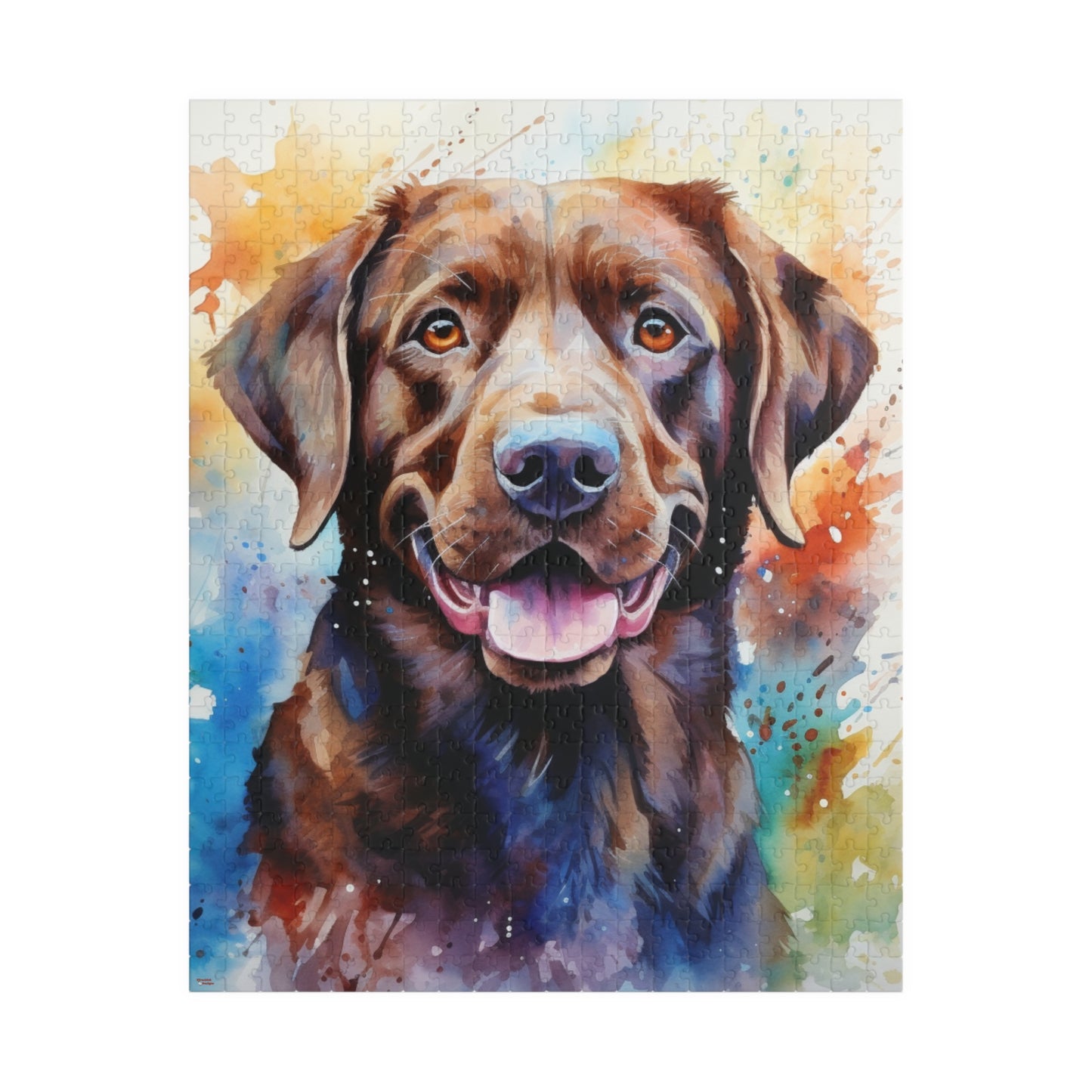 Labrador Retriever Puzzle (110, 252, 520, 1014-piece) Watercolor Family Pet Canine K9 Jigsaw Jig Saw Indoor Games Kids Adults