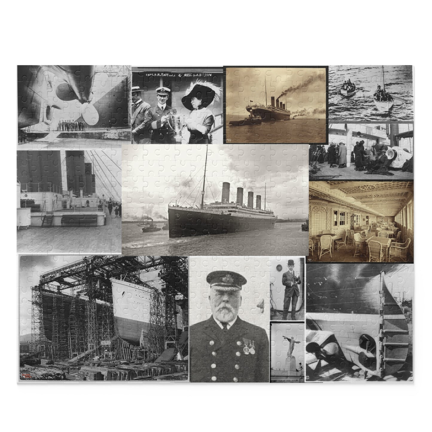 Titanic Historical Photo Puzzle, 120-500 Pieces, Gift Box, Ages 9 and Up