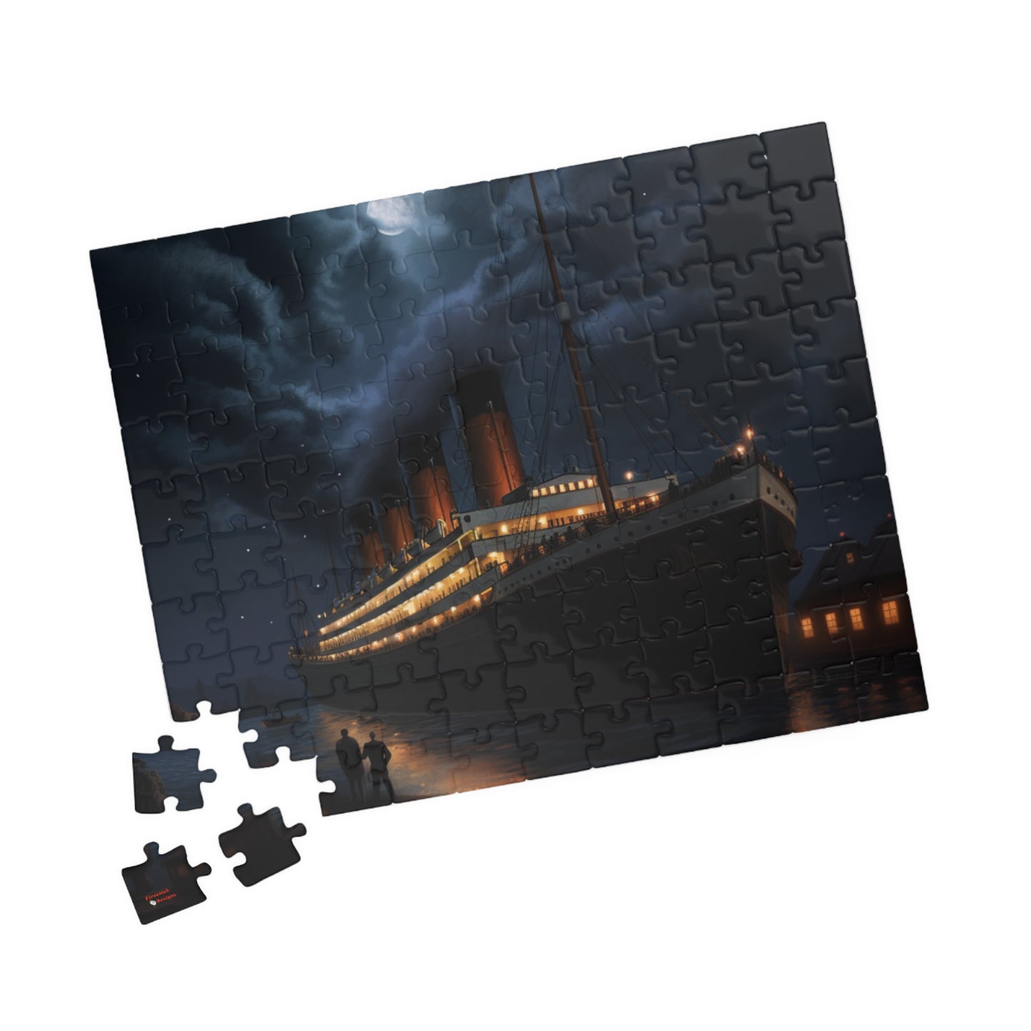 Titanic Moonlit Jigsaw Puzzle — RMS Titanic Night Scene (110–1014 pcs)
