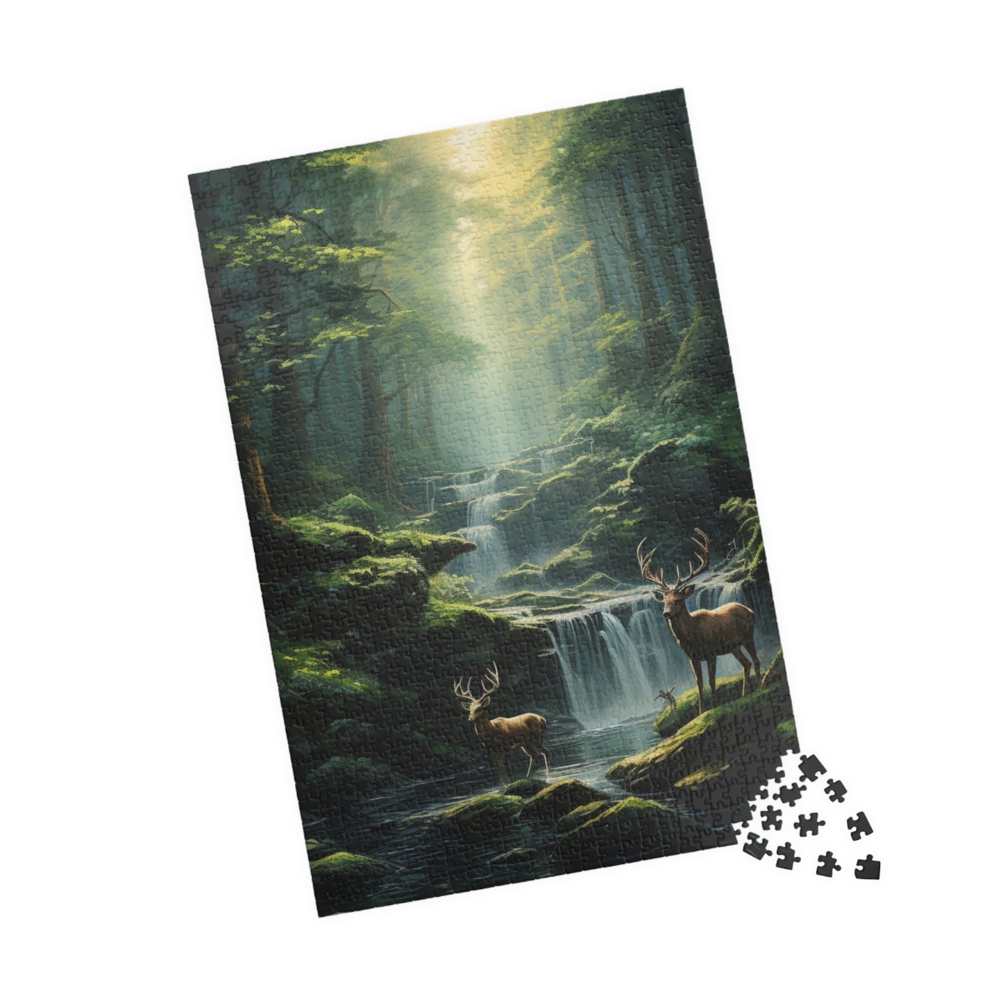 Forest Bucks Puzzle — Deer Pair Woodland Jigsaw (110–1014 Pieces)
