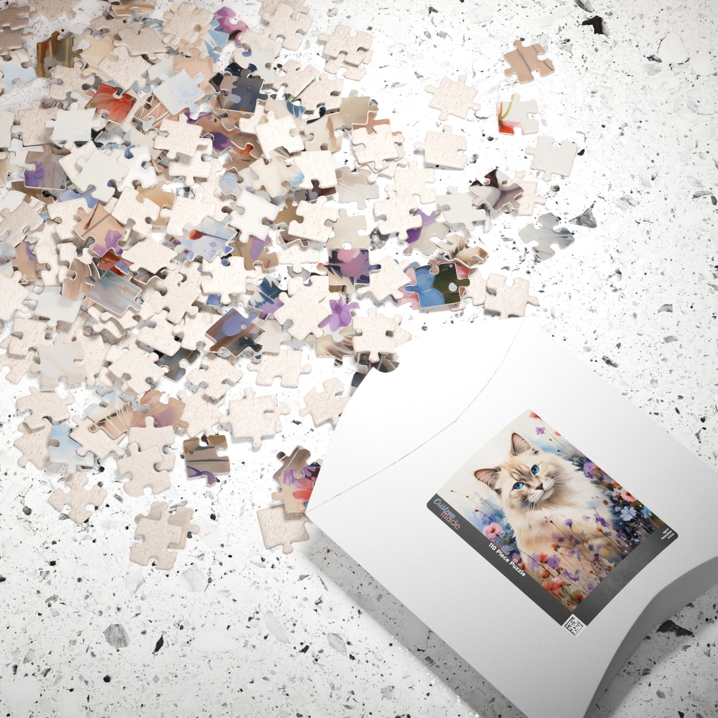 Ragdoll Cat in Wildflowers Puzzle — 110/252/520/1014‑Piece Jigsaw