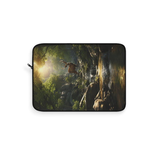 Scenic Buck Laptop Sleeve — Deer Nature Wildlife Sleeve