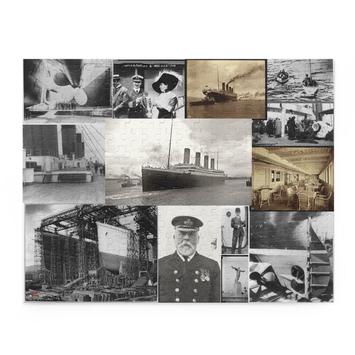 Titanic Historical Photo Puzzle, 120-500 Pieces, Gift Box, Ages 9 and Up