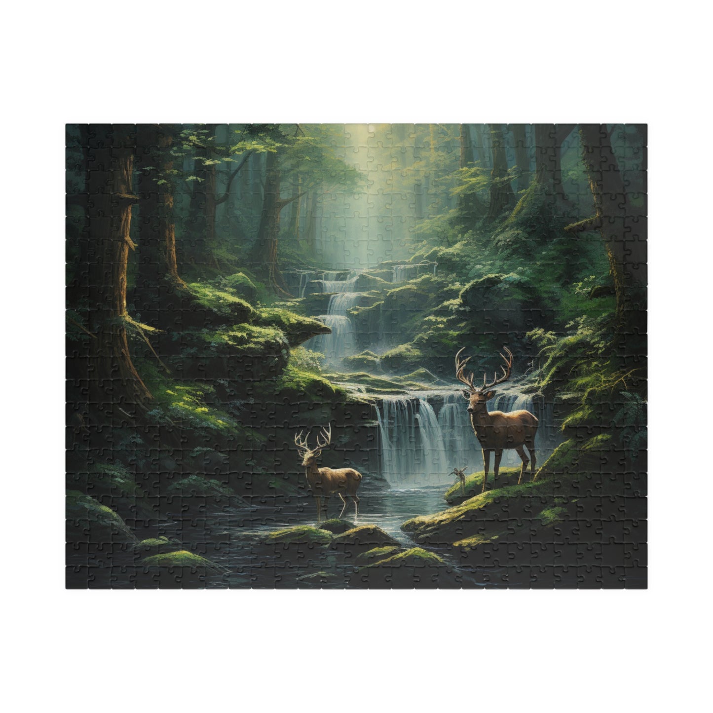 Forest Bucks Puzzle — Deer Pair Woodland Jigsaw (110–1014 Pieces)