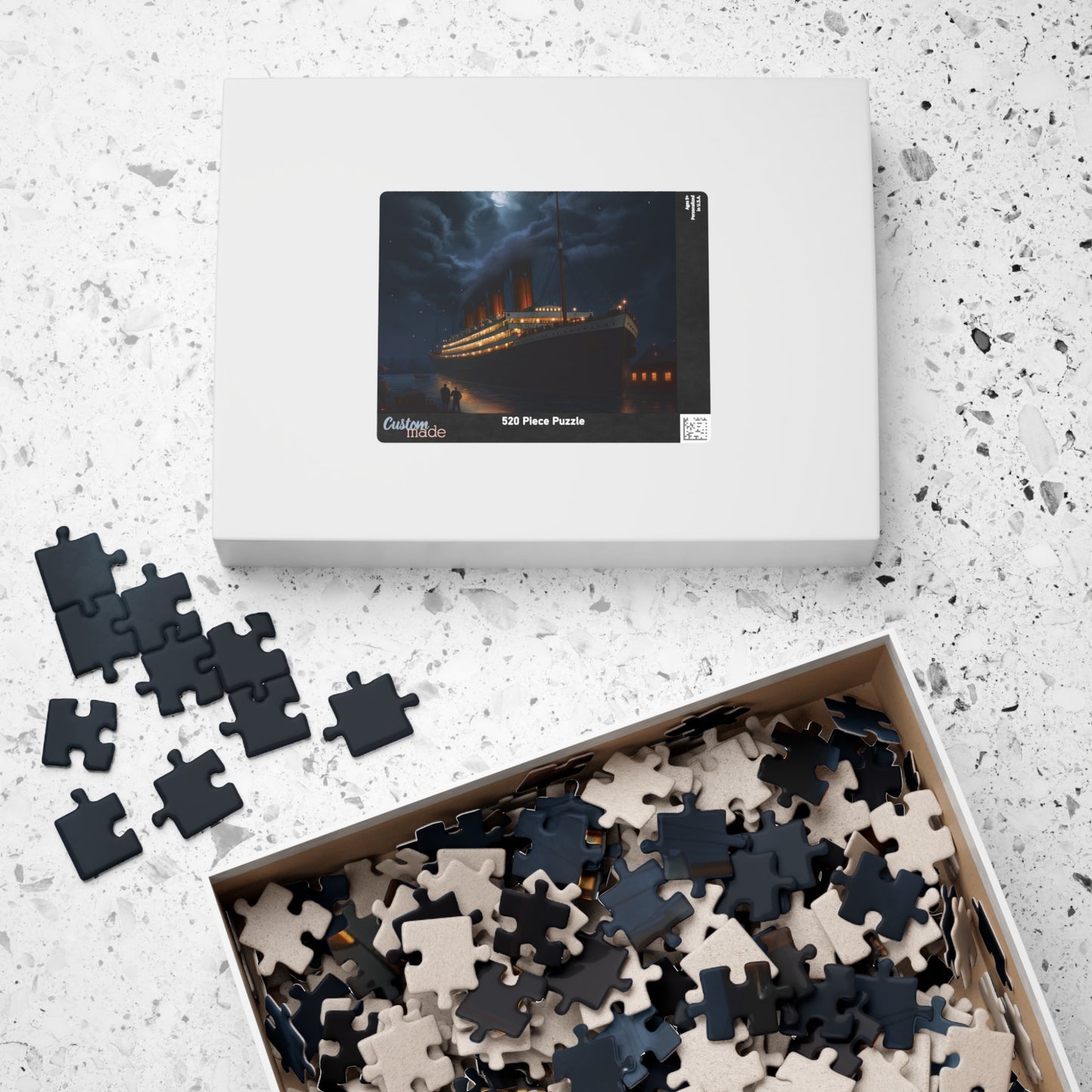 Titanic Moonlit Jigsaw Puzzle — RMS Titanic Night Scene (110–1014 pcs)