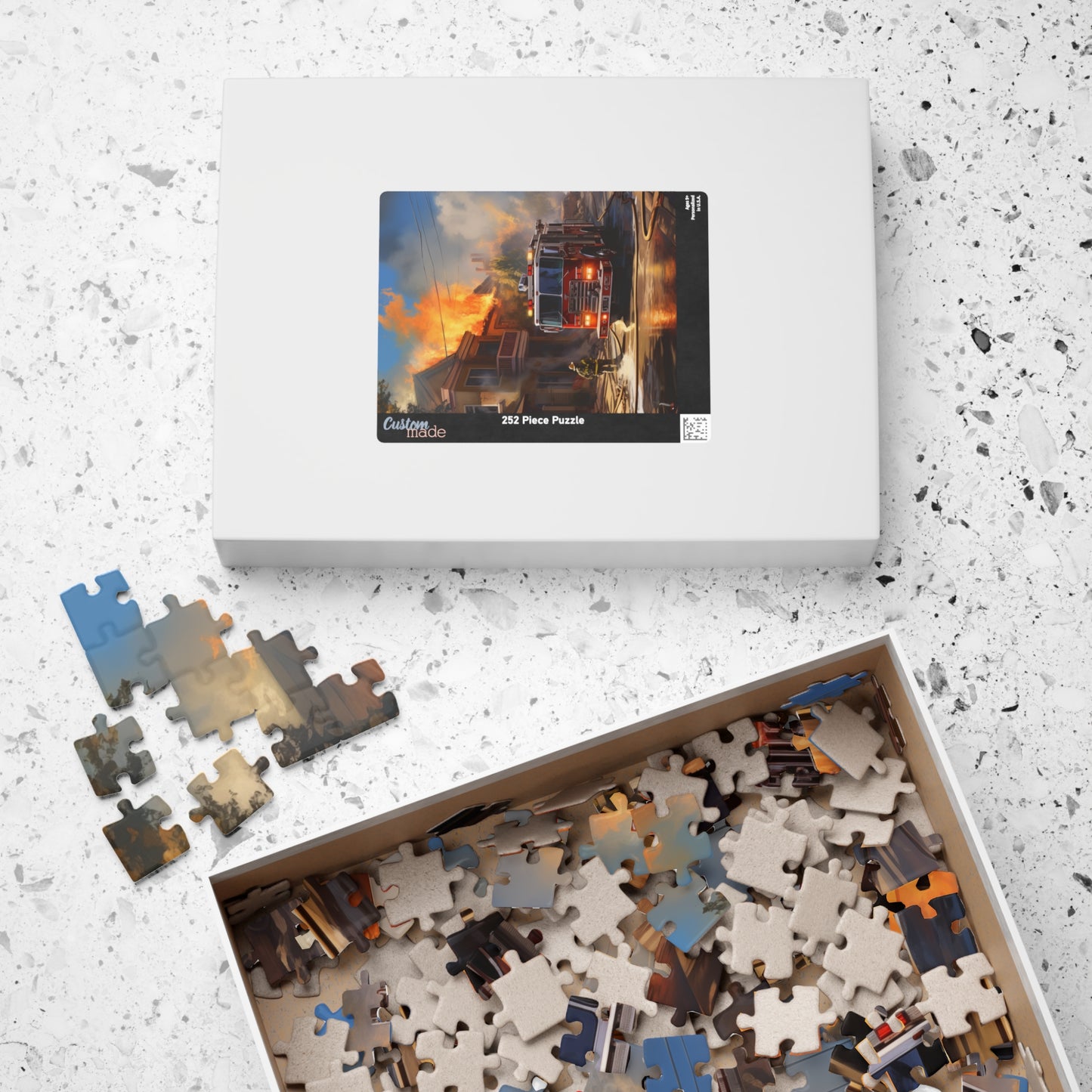 House Fire Fight Puzzle (110, 252, 500, 1014-piece) Firefighters Fireman Firemen Fighter America's Bravest First Responder Hero Heros