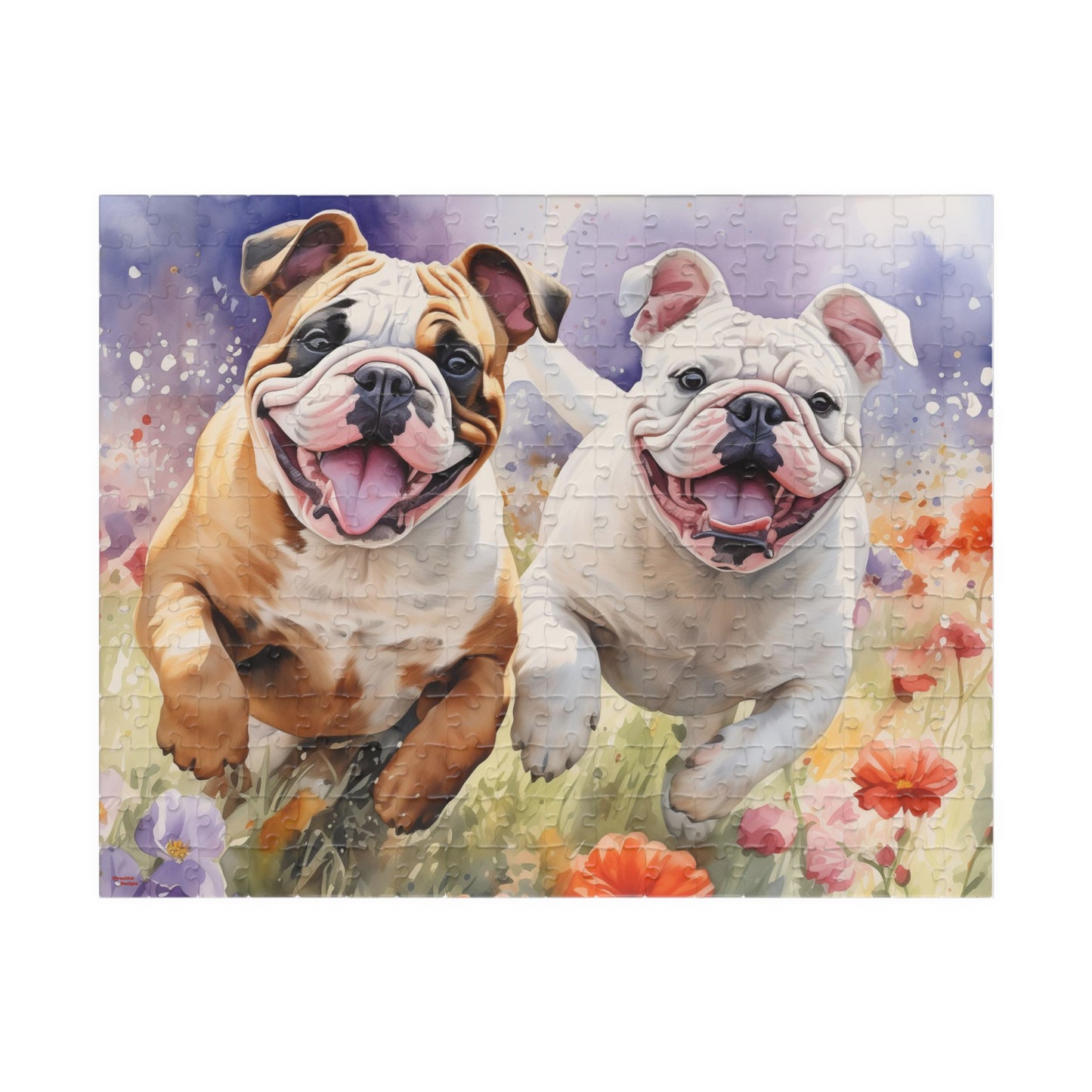 Wildflower Field Running Bulldogs Puzzle — 520/1014-Piece Jigsaw