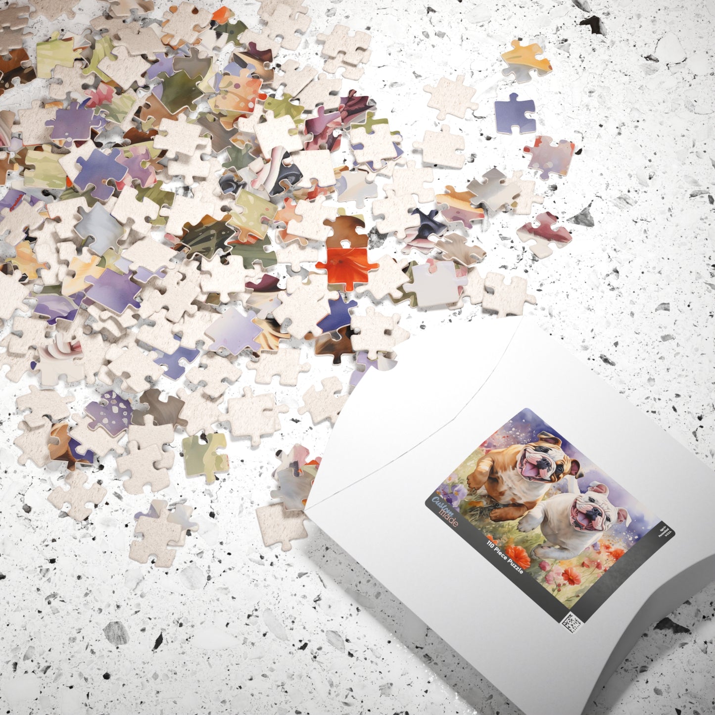 Wildflower Field Running Bulldogs Puzzle — 520/1014-Piece Jigsaw