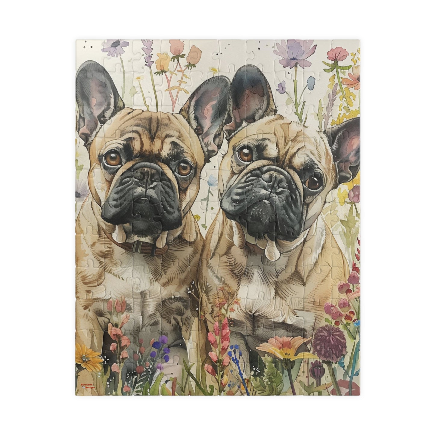 French Bulldog Wildflowers Puzzle — 110/252/520/1014-Piece Dog Jigsaw
