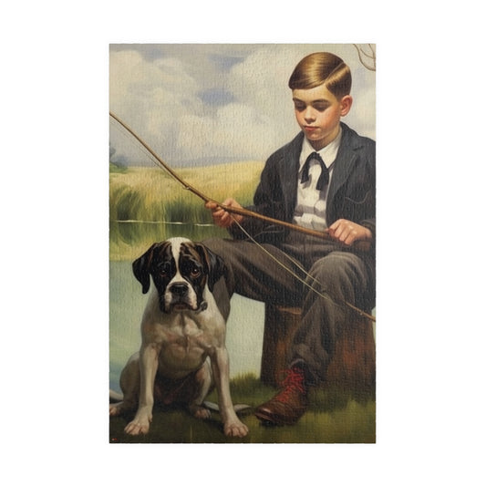 A Boy and His Boxer Puzzle — Jigsaw for Dog Lovers