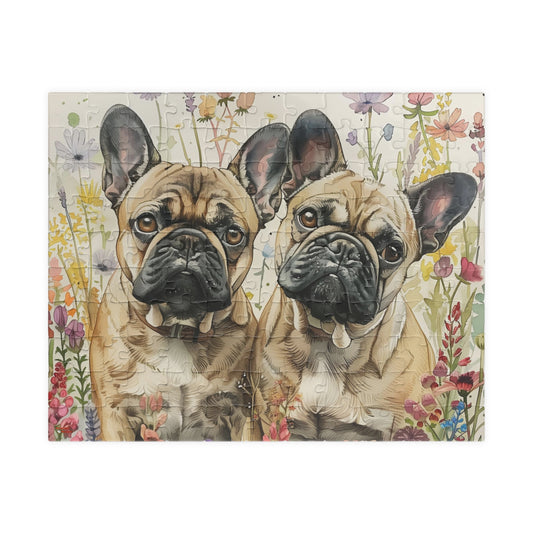 French Bulldog Wildflowers Puzzle — 110/252/520/1014-Piece Dog Jigsaw